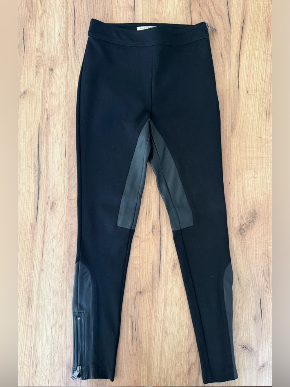 Burberry London Riding Pants with Genuine Leather Panels